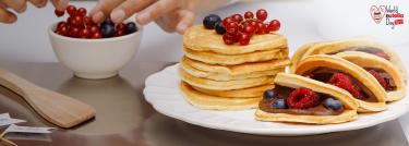 Pancakes Tacos with red fruits