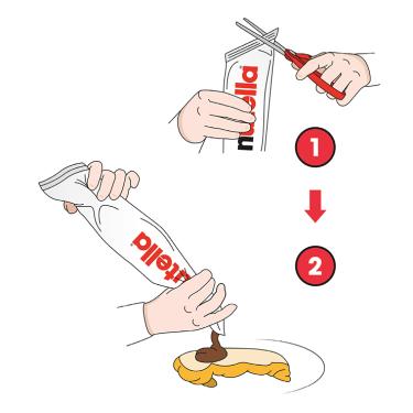 Nutella 1kg piping bag