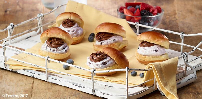 MINI BRIOCHE WITH NUTELLA<sup>®</sup> & BLUEBERRY MOUSSE