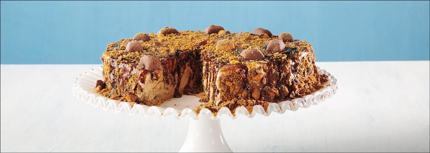 Butterfinger® chocolate espresso ice cream cake