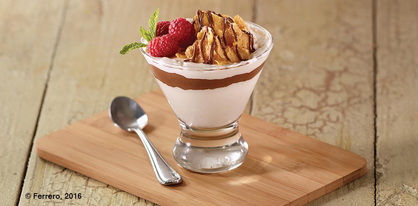 Breakfast cereal parfait