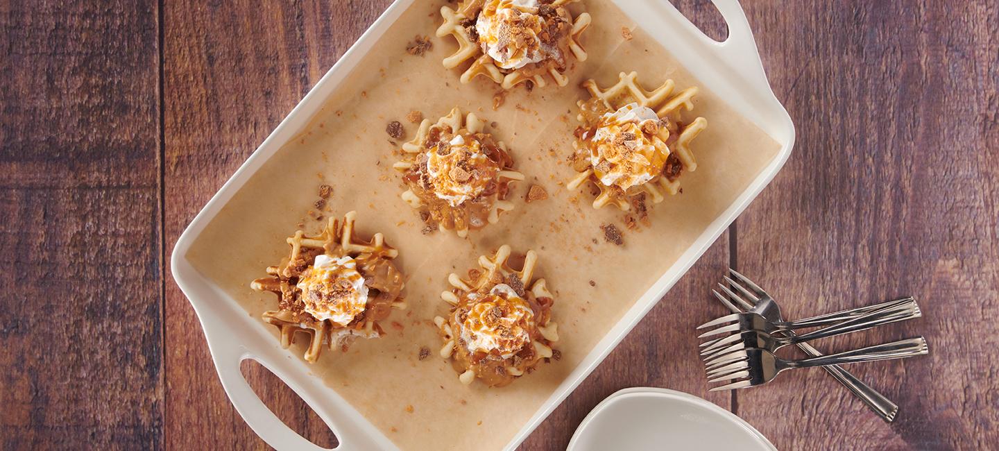 Belgian Waffle Bites made with Butterfinger®