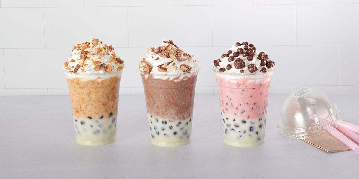 Boba Milkshakes made with Butterfinger®, Baby Ruth® & Buncha Crunch®