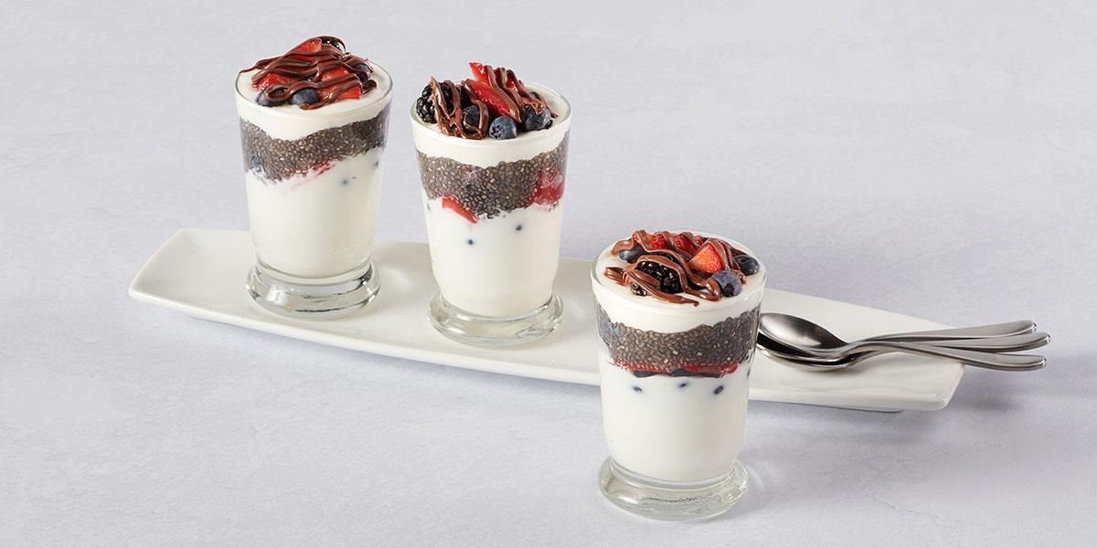 Chia Seed and Berry Parfait made with Nutella®